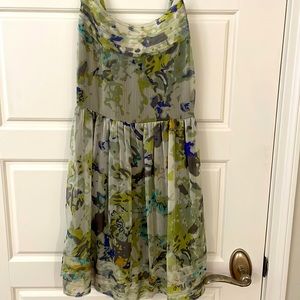 Willow & Clay multi-colored sundress. Sheer overlay with lining.